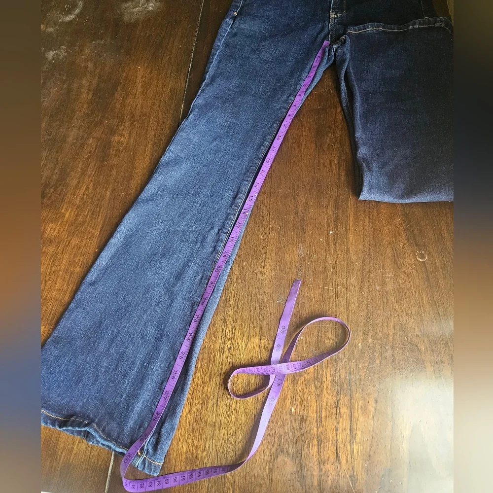 Women's Dark Indigo Flare Jeans - Classic Flared Leg